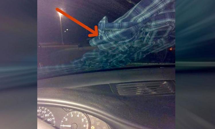 If you find a shirt on your windscreen, do not touch it!