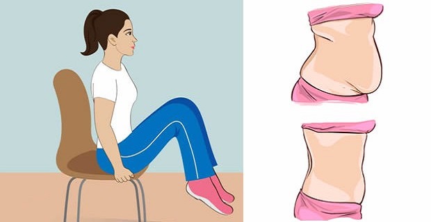 5 exercises you can do in your chair to reduce belly fat while you sit