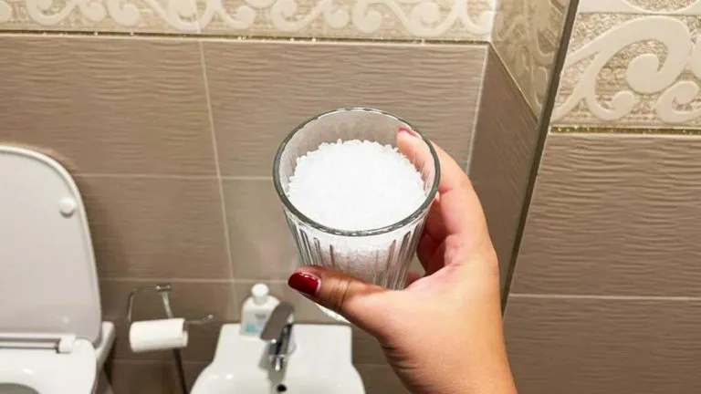 Salle de bain : Un verre de gros sel résout 5 problèmes que nous avons tous